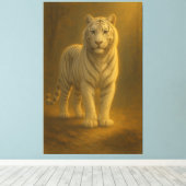 Majestic White Tiger – Fine Art Portrait Leinwanddruck (Insitu (Holzboden))