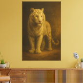 Majestic White Tiger – Fine Art Premium Canvas Leinwanddruck (Insitu (Wohnzimmer))