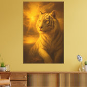 Majestic White Tiger – Fine Art Print Leinwanddruck (Insitu (Wohnzimmer))