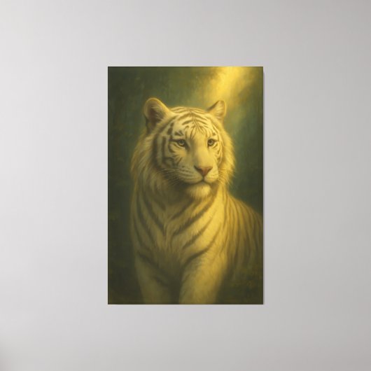 Majestic White Tiger – Fine Art Print Leinwanddruck (Vorderseite)