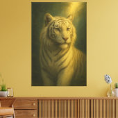 Majestic White Tiger – Fine Art Print Leinwanddruck (Insitu (Wohnzimmer))
