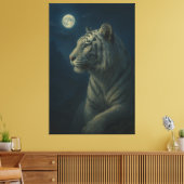 Majestic White Tiger – Fine Art Wall Print Leinwanddruck (Insitu (Wohnzimmer))