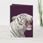 Majestic White Tiger – Greeting Card Karte (Rückseite)
