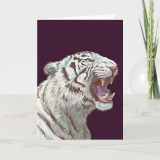 Majestic White Tiger – Greeting Card Karte (Vorderseite)