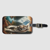 Majestic White Tiger in Mountain Valley Gepäckanhänger (Vorderseite (Horizontal))