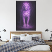 Majestic White Tiger of Purple Lightning Leinwanddruck (Insitu (Schlafzimmer))