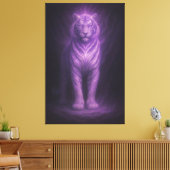 Majestic White Tiger of Purple Lightning Leinwanddruck (Insitu (Wohnzimmer))
