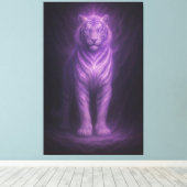 Majestic White Tiger of Purple Lightning Leinwanddruck (Insitu (Holzboden))