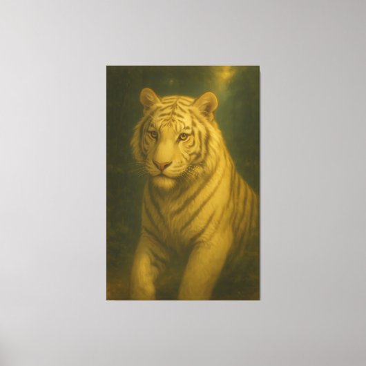  Majestic White Tiger Portrait • Fine Art Animal P Leinwanddruck (Vorderseite)