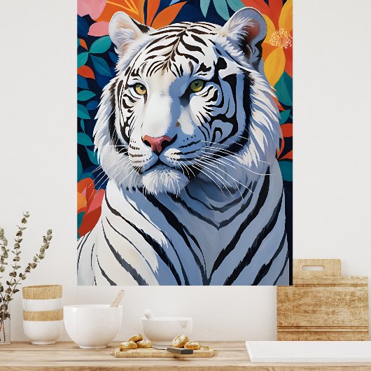 Majestic White Tiger Poster (Küche)