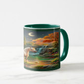 Majestic White Unicorn Enchanted Forest Mug Tasse (VorderseiteRechts)