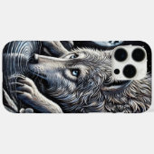 Majestic White Wolf Gazan Moonlit Reflektion Case-Mate iPhone Hülle (Rückseite (Horizontal))