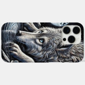 Majestic White Wolf Gazan Moonlit Reflektion Case-Mate iPhone Hülle (Rückseite (Horizontal))