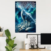 Majestic White Wolves Ruhen Poster (Heimbüro)