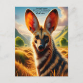 Majestic Wild Aardwolf Roaming Postkarte (Vorderseite)