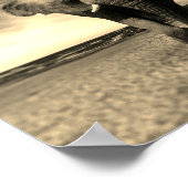 Majestic Wild Bull Elephant in Sepia Poster (Ecke)