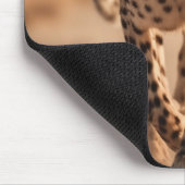 Majestic Wild Cheetah Running Photo Mousepad (Ecke)