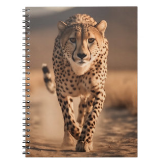 Majestic Wild Cheetah Running Photo Notizblock