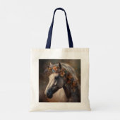 Majestic Wild Horse mit farbenfroher Mane Tragetasche (Rückseite)