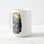 "Majestic Wilderness - Elch bei Sonnenaufgang Wass Kaffeetasse (Vorderseite Links)