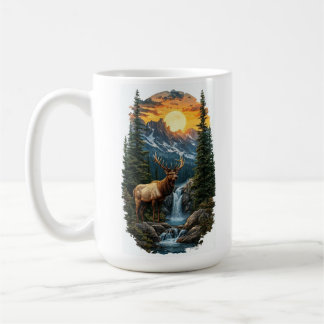 "Majestic Wilderness - Elch bei Sonnenaufgang Wass Kaffeetasse