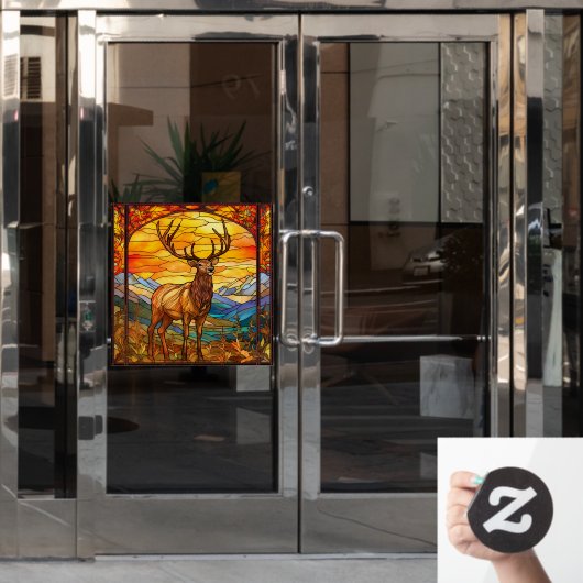 Majestic Wilderness Forest Elch Imitate gestanzt G Fensteraufkleber (Büro Tür)