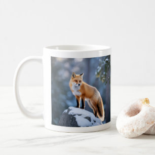 Majestic Winter Fox Fotografie Kaffeetasse