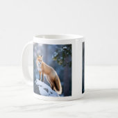 Majestic Winter Fox Fotografie Kaffeetasse (Vorderseite Links)