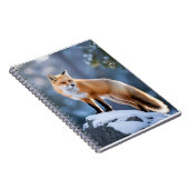 Majestic Winter Fox Fotografie Notizblock (Rechte Seite)