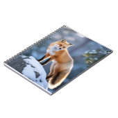 Majestic Winter Fox Fotografie Notizblock (Linke Seite)