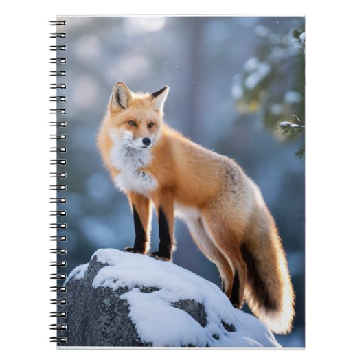 Majestic Winter Fox Fotografie Notizblock (Vorderseite)