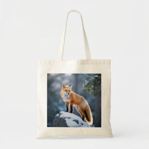 Majestic Winter Fox Fotografie Tragetasche