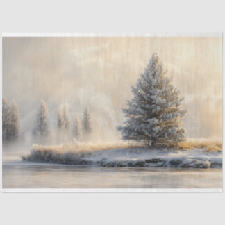Majestic Winter Landschaft Landschaftliche Dekorat Seidenpapier