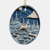 Majestic Winter Rentier Ornament (Rechts)