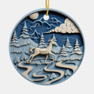 Majestic Winter Rentier Ornament