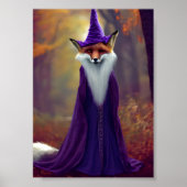 Majestic Wizard Fox mit einem lila Zauberkleid Poster (Vorne)