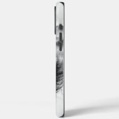 Majestic Wolf blickt über die Mondlandschaft Case-Mate iPhone Hülle (Rückseite / Links)