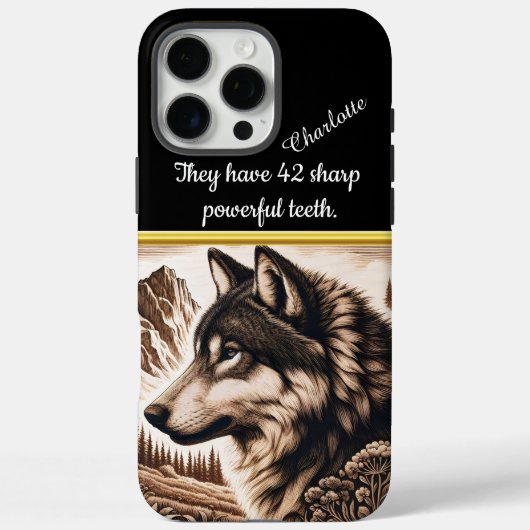 Majestic Wolf blickt über ruhige Berglandschaft Case-Mate iPhone Hülle (Rückseite)
