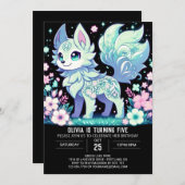 Majestic Wolf Digital Geburtstag Einladung (Vorne/Hinten)