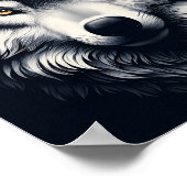 Majestic Wolf Gaze Poster (Ecke)