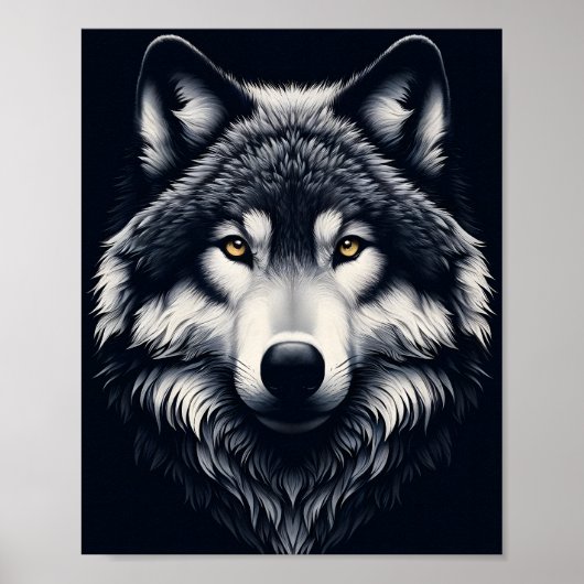 Majestic Wolf Gaze Poster (Vorne)