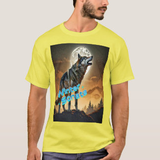 Majestic Wolf Howling auf dem Mond - Winter Sonata T-Shirt