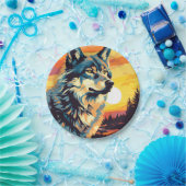 Majestic Wolf Impressionist Journey Pappteller (Party)