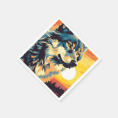 Majestic Wolf Impressionist Journey Serviette (Ecke)