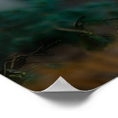 Majestic Wolf in Forest Shadows Poster (Ecke)