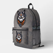 Majestic Wolf Kopf, fertig in einem tiefen,
