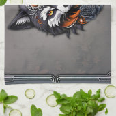 Majestic Wolf Kopf, fertig in einem tiefen, Geschirrtuch (Gefaltet)