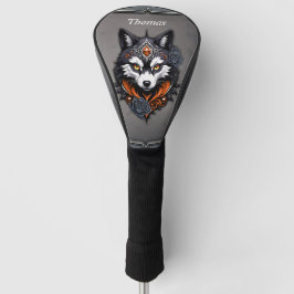Majestic Wolf Kopf, fertig in einem tiefen, Golf Headcover