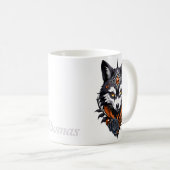Majestic Wolf Kopf, fertig in einem tiefen, Kaffeetasse (VorderseiteRechts)
