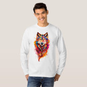 Majestic Wolf - Lebhafter Geist T-Shirt (Vorne ganz)